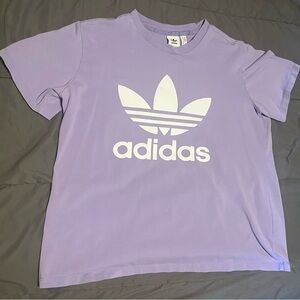 Adidas Women's Lavender Tee with White Trefoil